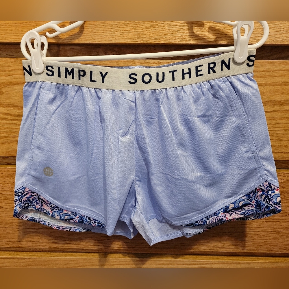 Simply Southern Cheer Shorts Sz XL NWT Lavender